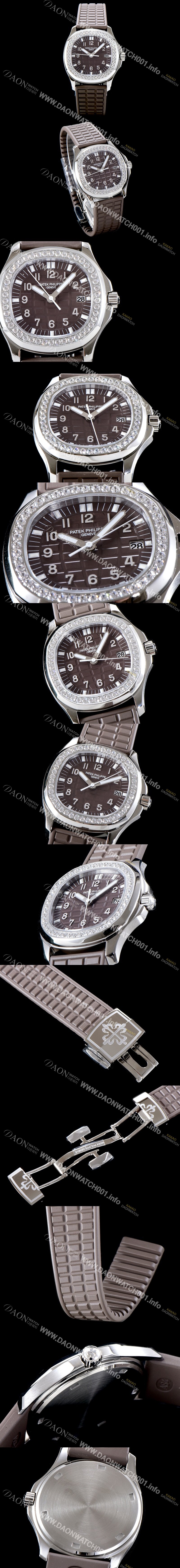 SA급 파텝필립 남성용 아쿠아넛 5067A-023 루체 시리즈 Upgrade!! 스와로브 다이아몬드 셋팅 베젤 3D 브라운 와플 다이얼 E23-250 S C 쿼츠 무브먼트 PAT0101 xx