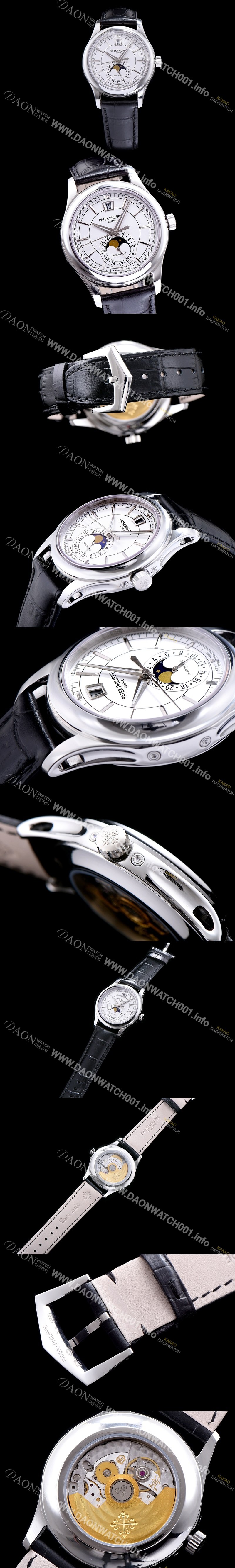 SA급 파텍필립 남성용 그렌드 컴플리케이션 클래식 문페이즈 화이트 다이얼 오토매틱 무브먼트 PAT0210 xx