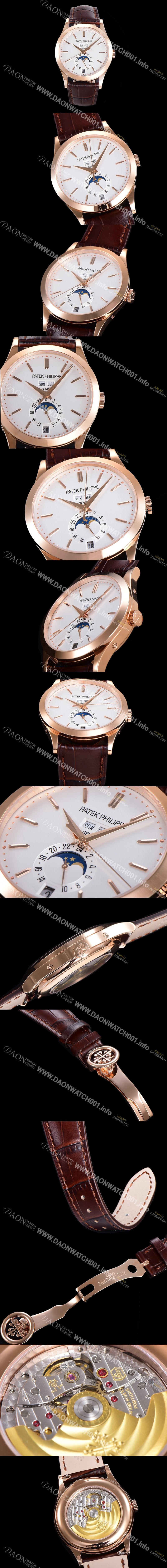 SA급 파텍필립 남성용 컴플리케이션 5396R 에뉴얼 캘린더 39MM UP!! 데이-데이트 문페이즈 18K 로즈골드 케이스 화이트 다이얼 Cal.324 S C 오토매틱 무브먼트 PAT0155 xx