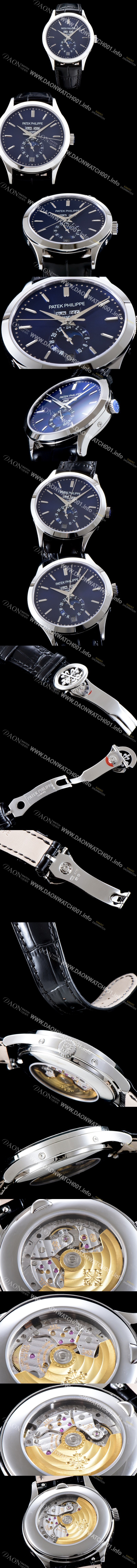 SA급 파텍필립 남성용 신형!!컴플리케이션 5396R-014 에뉴얼 캘린더 데이-데이트 문페이즈 네이비 다이얼 Cal.324 S C 오토매틱 무브먼트 PAT0042 xx