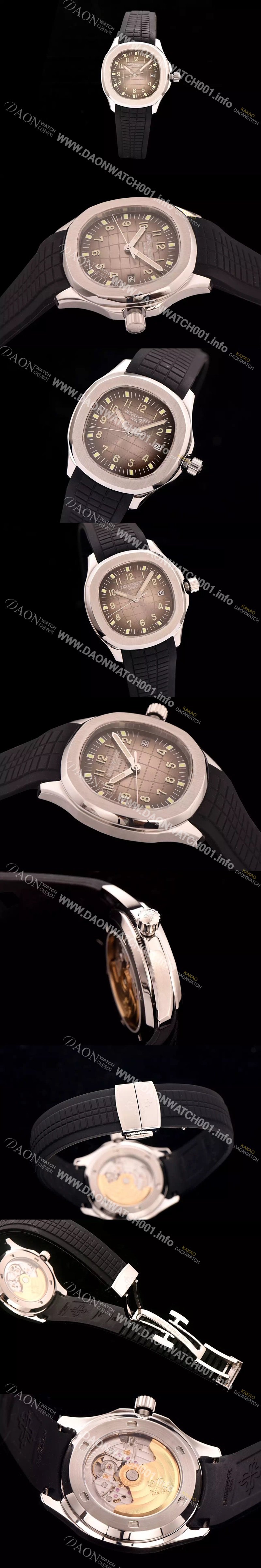 SA급 파텍필립 남성용 애쿼노트 아쿠아넛 졈보 스틸 시리즈 쵸콜릿 브라운 다이얼 PAT0400 xx