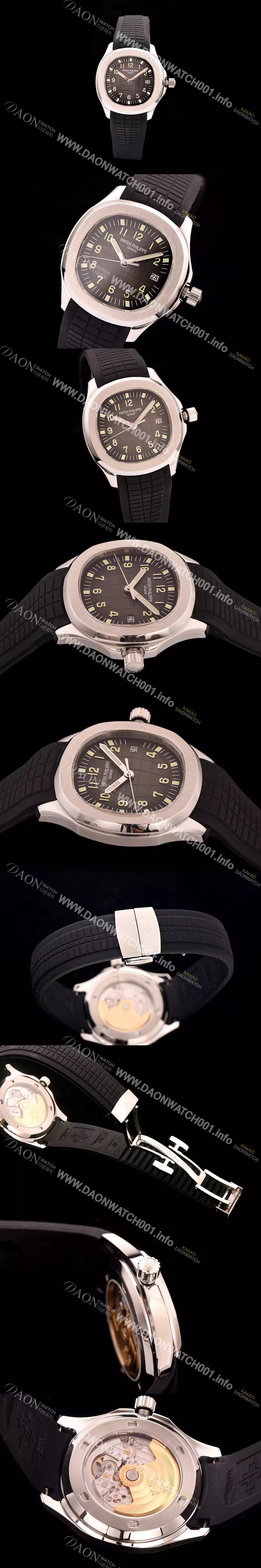 SA급 파텍필립 남성용 애쿼노트 아쿠아넛 졈보 스틸 시리즈 블랙 다이얼 PAT0400 xx