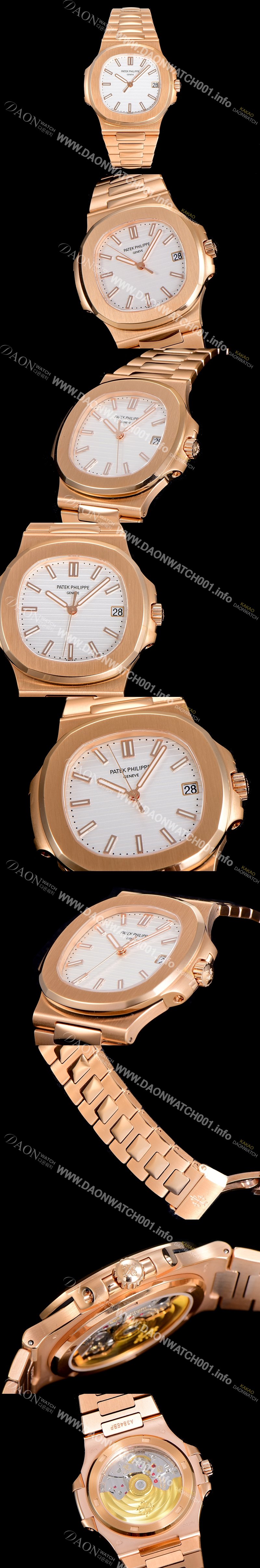 SA급 파텍필립 남성용 노틸러스 5711J  암스테르담 빈티지 18k로즈골드 Cal.324 S C타입무브 오토매틱 40미리 화이트다이얼 PAT73824 xx