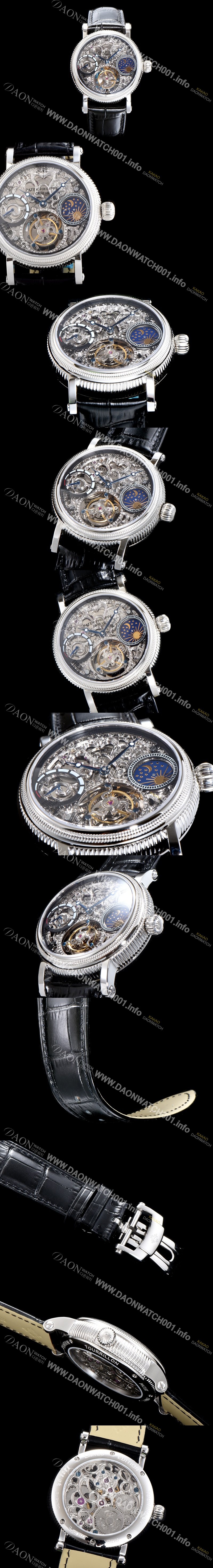 SA급 파텍필립 남성용 그렌드 컴플리케이션 문페이즈 세귤 리얼 투어빌론 최상급 쥬얼 다이아몬드 베젤 스켈레톤 다이얼 PAT0400 xx