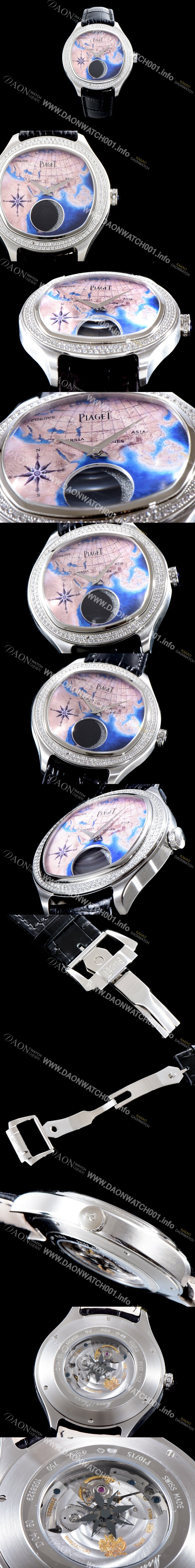 SA급 피아제 남성용 블랙-타이 BLACK -TIE G0A38569 퀸터센셜리 엠퍼라도 XL 최상급 쥬얼 다이아몬드 베젤 문페이즈 픽첼 다이얼 오토매틱 무브먼트 PIA4254 xx