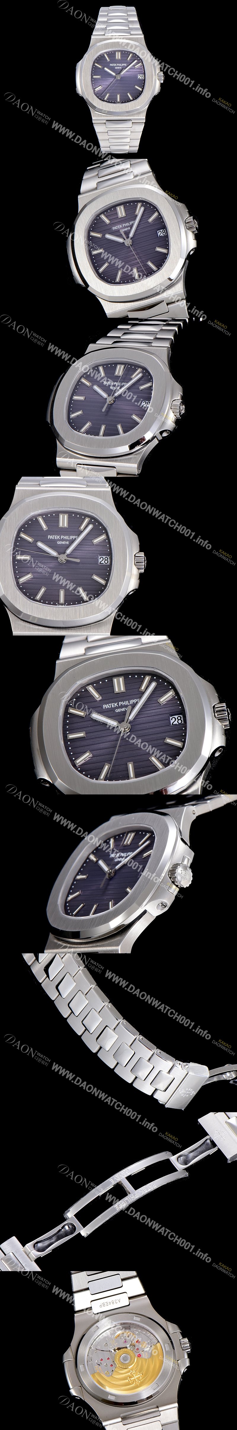 SA급 파텍필립 남성용 노틸러스 5711G 블루그레이톤 다이얼  Cal.324 S C 타입무브 오토매틱 40미리 메탈줄 PAT420 xx