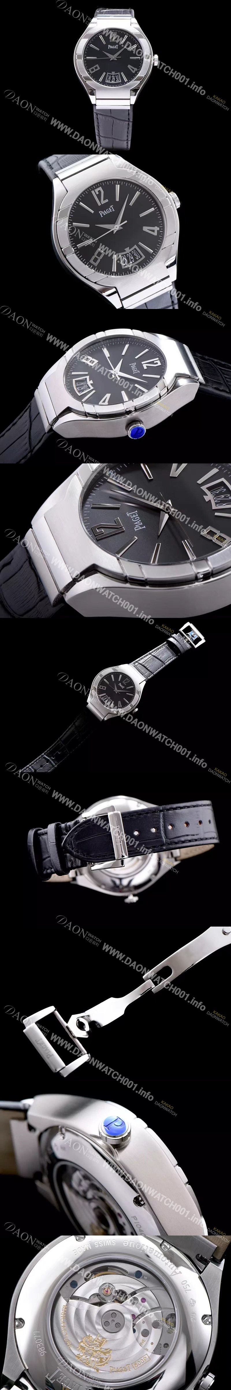 SA급 피아제 남성용 폴로 블랙 다이얼 오토매틱 무브먼트 PIA4230 xx