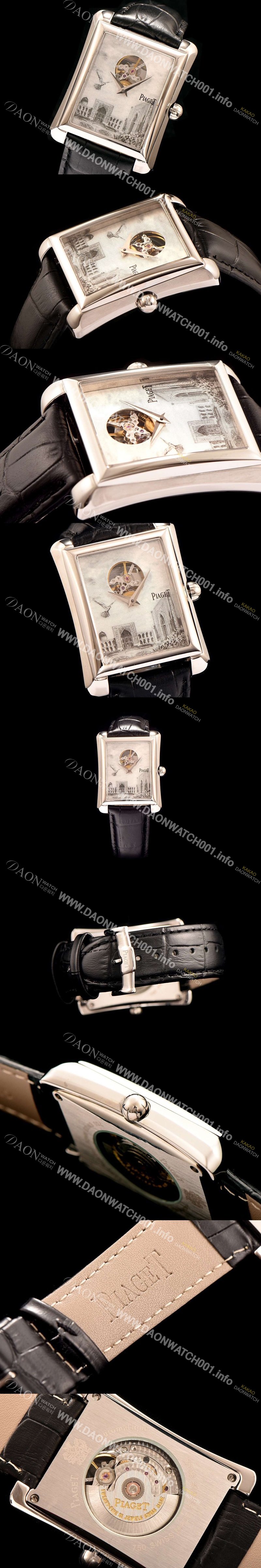 SA급 피아제 남성용 엠퍼라도 화이트 다이얼 오토매틱 무브먼트 PIA4202 xx