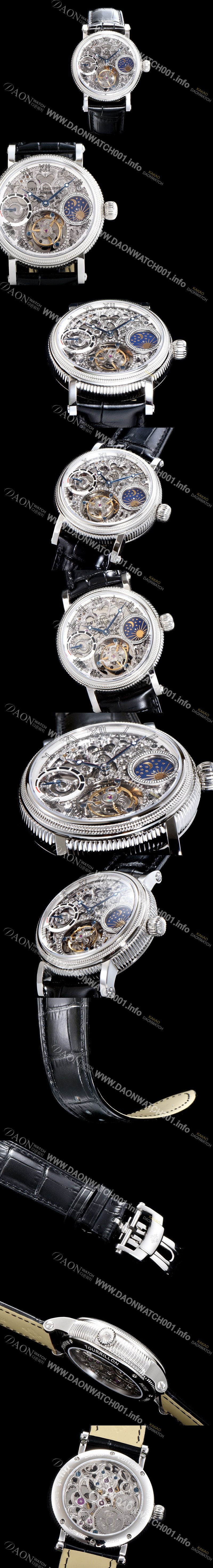 SA급 파텍필립 남성용 그렌드 컴플리케이션 문페이즈 세귤 리얼 투어빌론 최상급 쥬얼 다이아몬드 베젤 스켈레톤 다이얼 PAT0403 xx