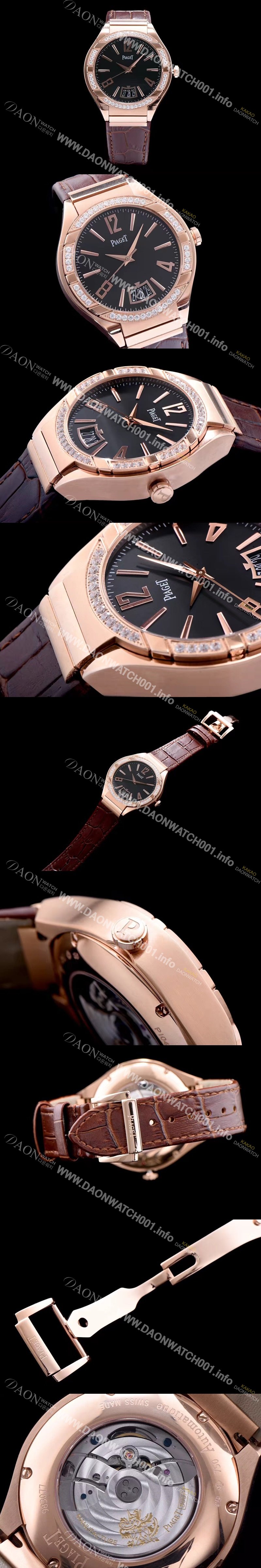 SA급 피아제 남성용 폴로 블랙 다이얼 오토매틱 무브먼트 PIA4230 xx