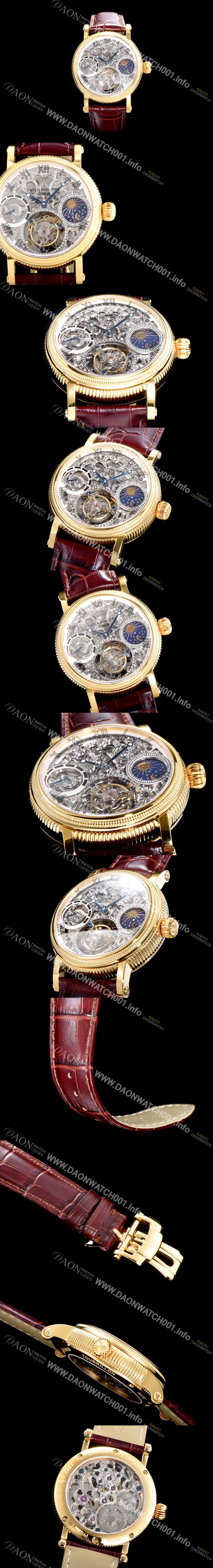 SA급 파텍필립 남성용 그렌드 컴플리케이션 18k 옐로골드 문페이즈 세귤 리얼 투어빌론 최상급 쥬얼 다이아몬드 베젤 스켈레톤 다이얼 PAT0402 xx