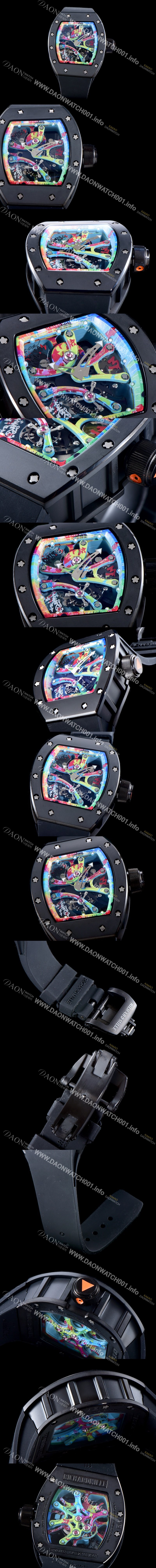 SA급 리차드밀레 남성용 리차드밀 RM68-01 콩고 스페셜 에디션 그래피티 스켈레톤 다이얼 오토매틱 무브먼트 RIC0204 xx