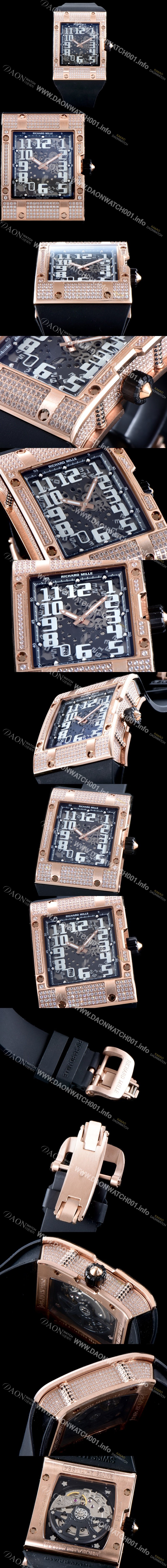 SA급 리차드밀레 남성용 최신버전 리차드밀 RM016 다이아몬드 엑스트라 플랫!! 수공 맞물림 형식의 쥬얼세팅 스켈레톤 다이얼 오토매틱 무브먼트 RIC0200 xx