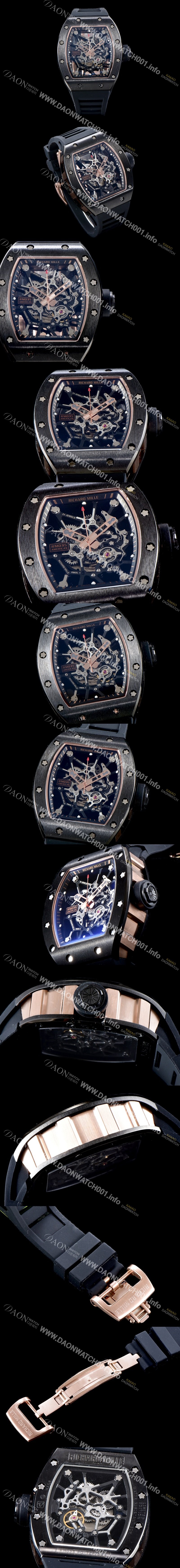 SA급 리차드밀레 남성용 리차드밀레 RM035 골드&세라믹 에디션!! KV 이너베젤 스켈레톤 다이얼 오토매틱 무브먼트 RIC0400 xx