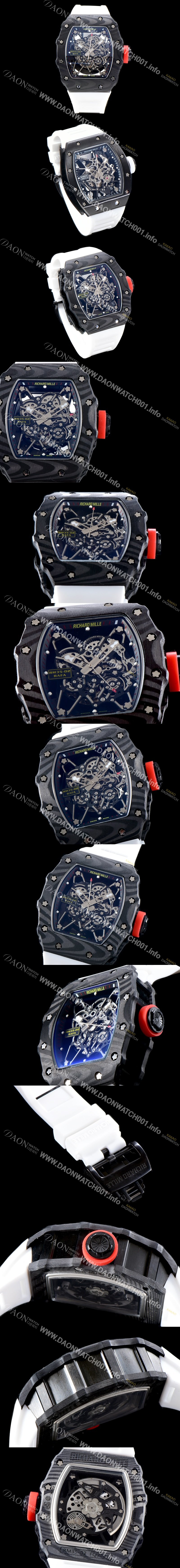SA급 리차드밀레 남성용 라파엘 나달 RM35-02 파트너십 기념 에디션!! 칼리버 RMAL1 100% 포지드 카본 케이스 스켈레톤 다이얼 오토매틱 무브먼트 RIC0400 xx