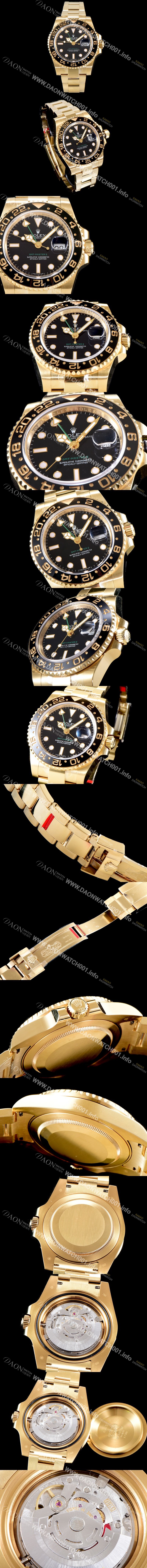 SA급 로렉스 남성용 지엠티 마스터II 116718-LN-78208 BEST 모델 신형버젼 고급스러운 18K 옐로우골드 케이스 세라믹 베젤 블랙 다이얼 오이스터 브레이슬릿 오토매틱 무브먼트 ROL0502 xx