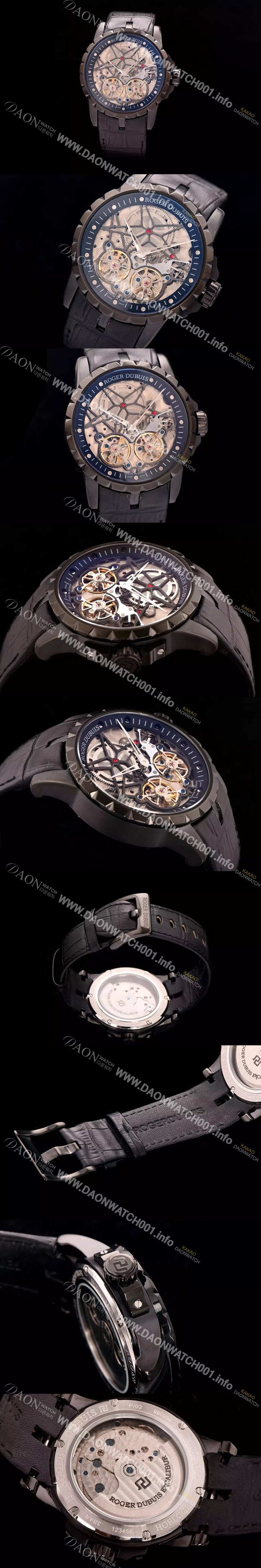 SA급 로저드뷔 남성용 스켈레톤 다이얼 아시안 오토매틱 ROG4240 xx