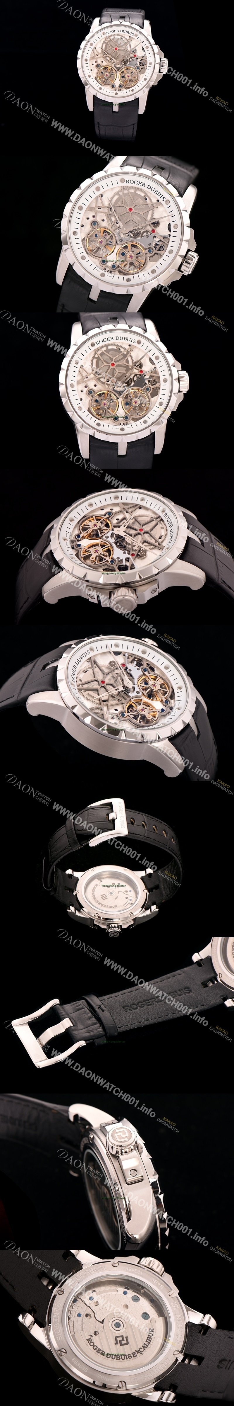 SA급 로저드뷔 남성용 스켈레톤 다이얼 아시안 오토매틱 ROG4201 xx