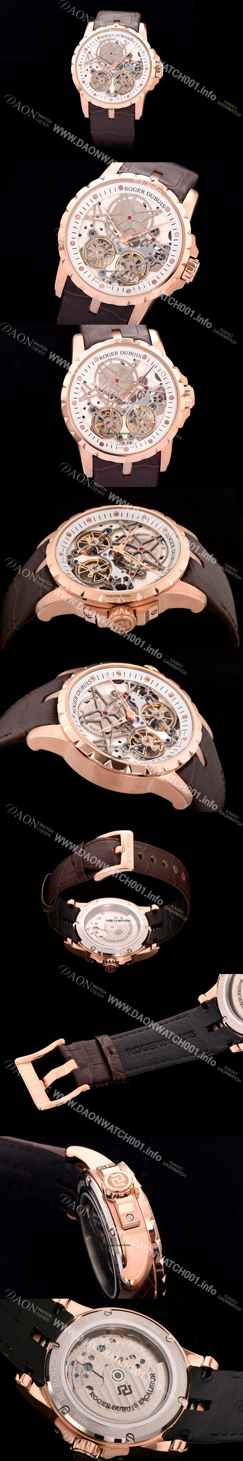 SA급 로저드뷔 남성용 스켈레톤 다이얼 아시안 오토매틱 ROG4200 xx