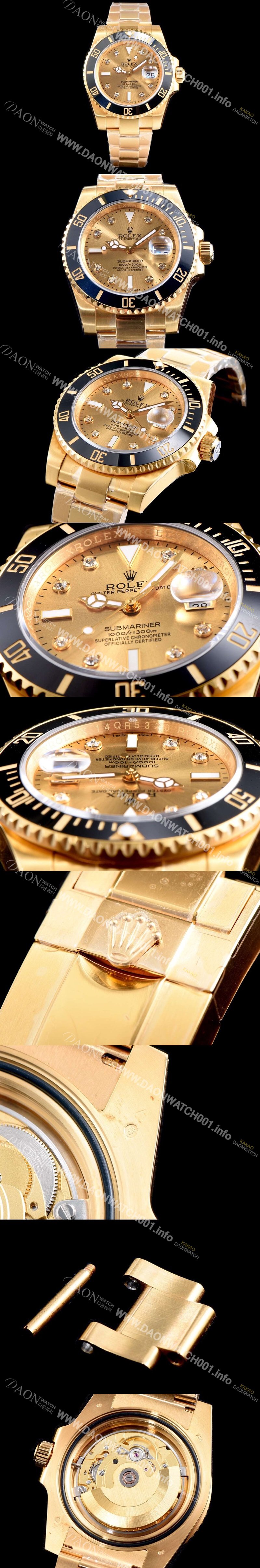 SA급 로렉스 남성용 서브마리너116613-LN 블랙 세라믹 베젤 18k 옐루골드 도금 엘루골드 다이얼 브레이슬릿 ETA 2836-2 오토매틱 무브먼트 ROL0340 xx