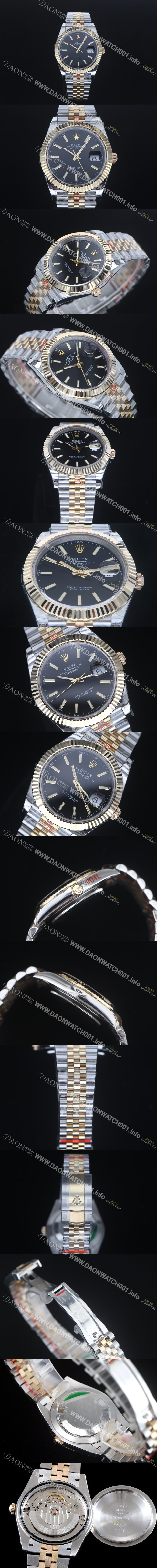 SA급 로렉스 남성용 1:1 퀄리티 데이져스트 126333 최상위 고가형제품!! 41mm고급스러운 18K 옐로우골드 포금 블랙 다이얼 오토매틱 무브먼트 ROL12305 xx