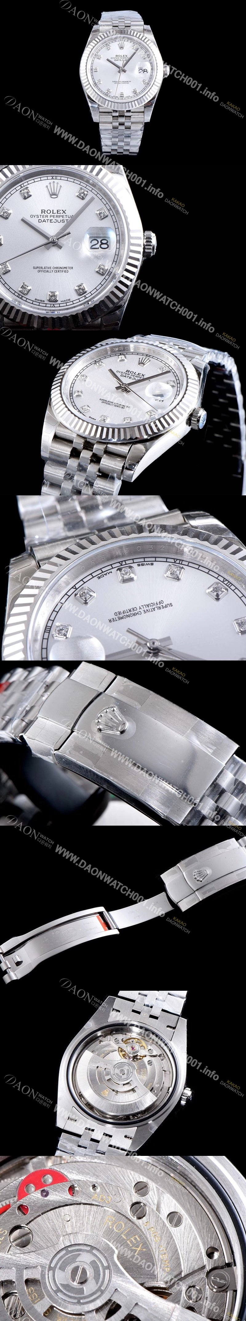 SA급 로렉스 남성용 데이저스트II 실버 다이얼 오토매틱 무브먼트 ROL0005 xx
