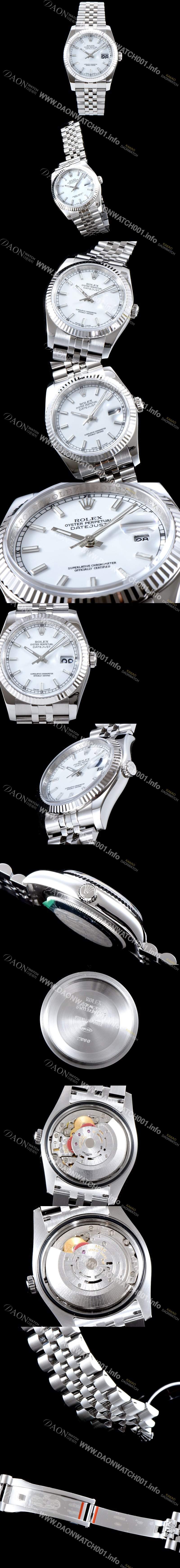 SA급 로렉스 남성용 데이져스트 116200-63600 업그레이드 VIP 타입!! 심플한 디자인 인기베스트 화이트 다이얼 스틱 야광 인덱스 스틸 브레이슬릿 ROL0301 xx