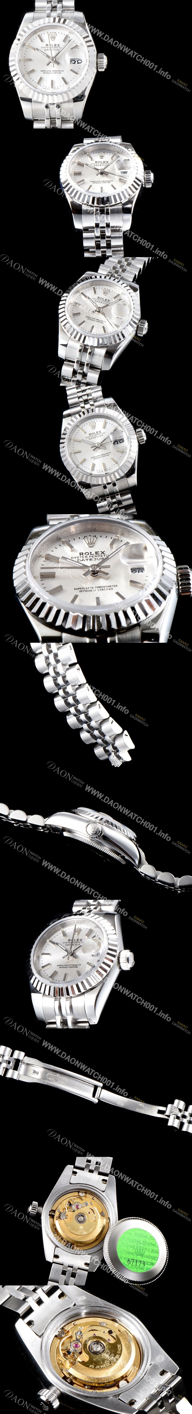SA급 로렉스 여성용 NEW 데이져스트 179160-72130 26mm 신형 모델 화이트 실버 다이얼 쥬빌리 브레이슬릿 오토매틱 무브먼 ROL0305 xx