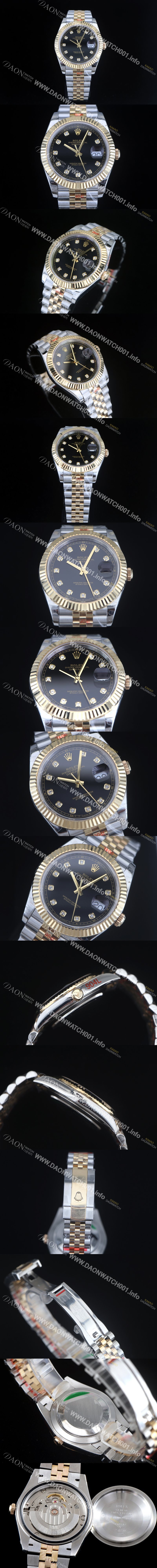 SA급 로렉스 남성용 1:1 퀄리티 데이져스트 126333 최상위 고가형제품!! 41mm고급스러운 18K 옐로우골드 포금 블랙 다이얼 오토매틱 무브먼트 ROL12301 xx