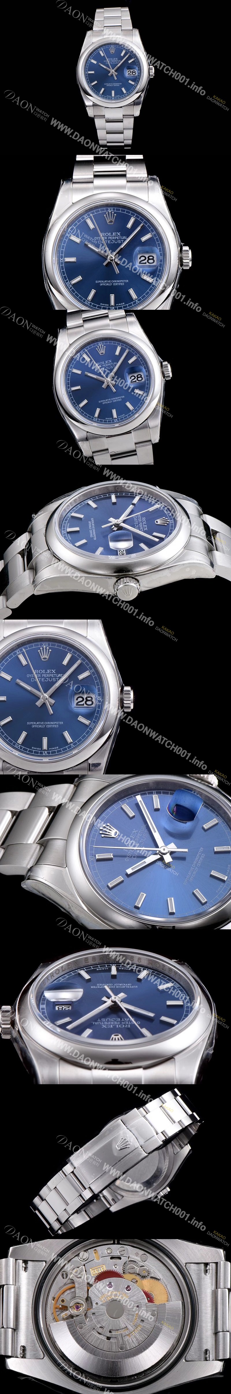 SA급 로렉스 남성용 VIP 타입!!데이져스트116200-72600업그레이드 모델 블루다이얼 야광 스틱 인덱스 오토매틱 무브먼 ROL0342 xx