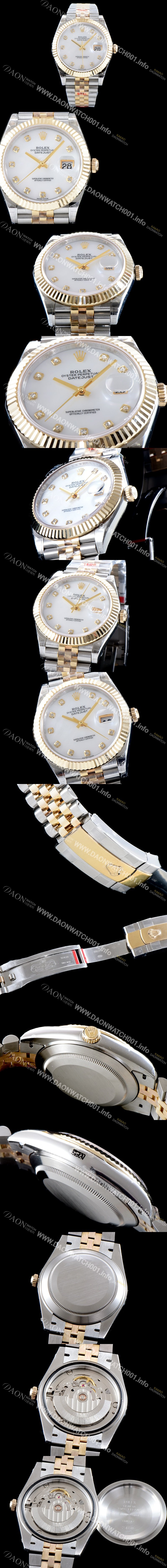 SA급 로렉스 남성용 1:1 퀄리티 데이져스트 116233-G-63203 최상위 고가형제품!! 41mm고급스러운 18K 옐로우골드 포금 진주자개 다이얼 오토매틱 무브먼트 ROL12302 xx