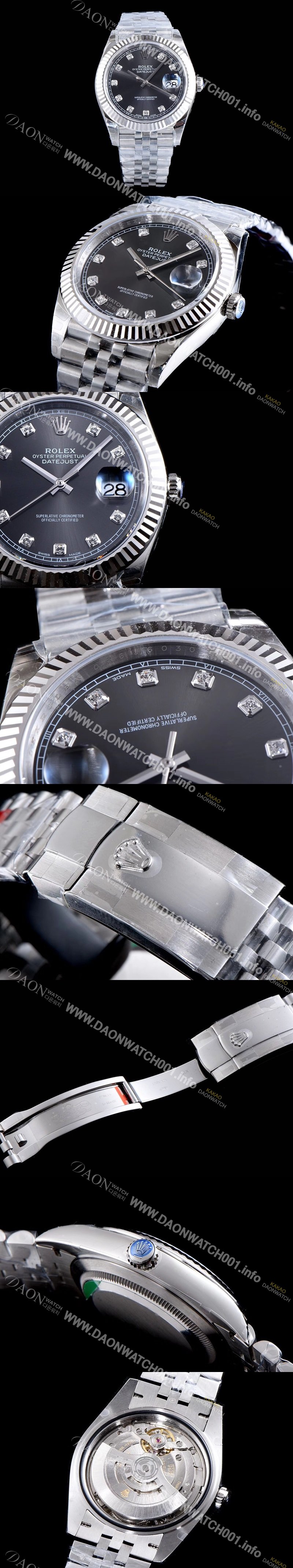 SA급 로렉스 남성용 데이저스트 II m126334-0012 블랙 다이얼 오토매틱 무브먼트 ROL0342 xx