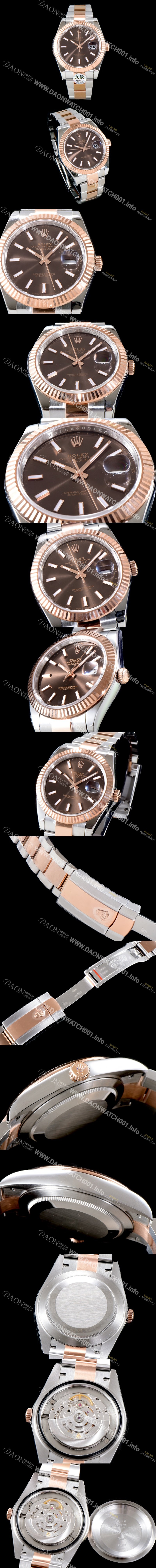 SA급 로렉스 남성용 1:1 퀄리티 데이져스트 126333 최상위 고가형제품!! 41mm고급스러운 18K 로즈골드 초콜렛 다이얼 오토매틱 무브먼트 ROL1001 xx