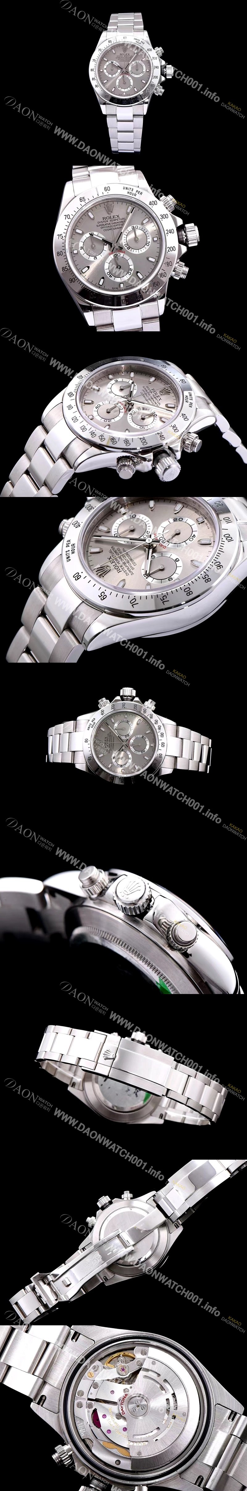 SA급 로렉스 남성용 데이토나 그레이 다이얼 오토매틱 무브먼트 ROL0101 xx