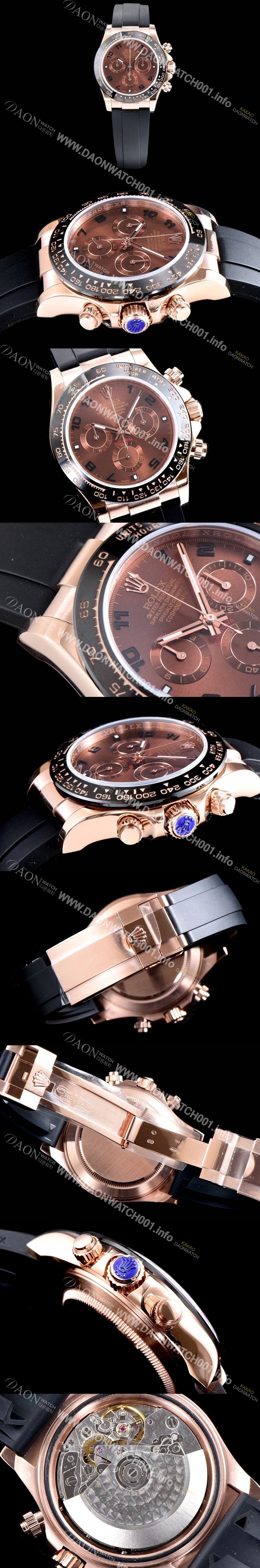 SA급 로렉스 남성용 데이토나 M116515ln-0015 코스모그라프 최신버전 업그레이드형!! 크로노그래프 브라운 다이얼 야광 인덱스 오토매틱 무브먼트 ROL0330 xx