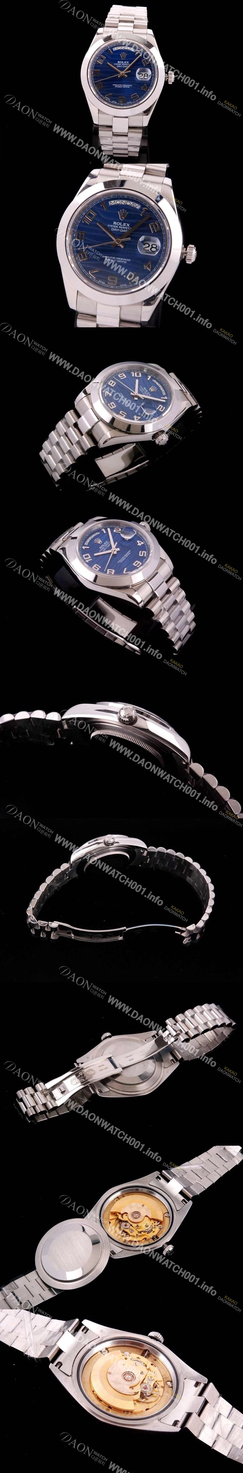 SA급 로렉스 남성용 데이데이트 2 블루 웨이브 다이얼/ 아라비안 인덱스 ROL4235 xx