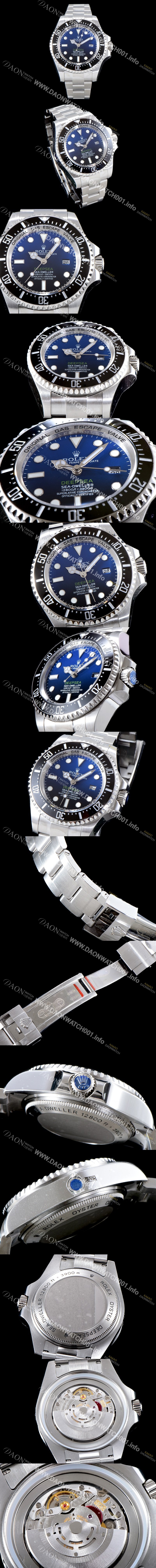 SA급 로렉스 남성용 업그레이드! 딥씨 116660-98210 씨드월러 띱 블루 다이얼 세라믹 베젤 3135오토매틱 무브먼트 ROL0030 xx