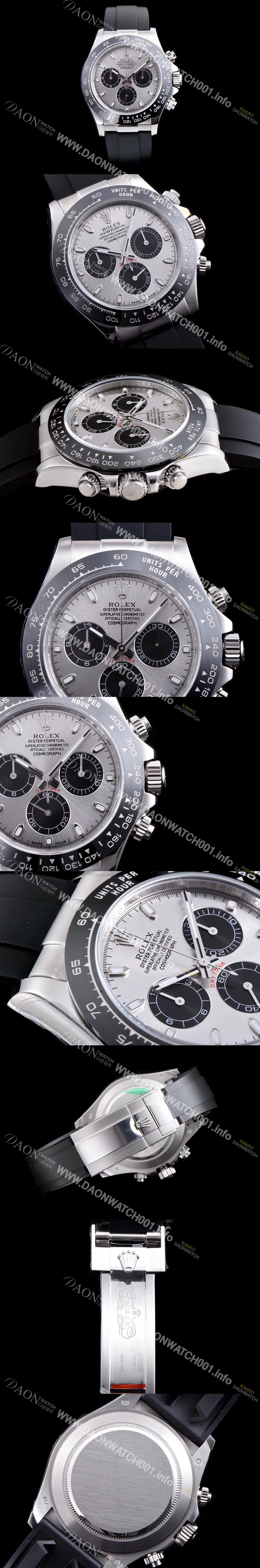 SA급 로렉스 남성용 업그레이드된 데이토나 116519LN 스포츠워치!!코스모그래프 그레이 다이얼 ETA 7750B-2 크로노그래프 오토매틱 무브먼트 ROL0023 xx
