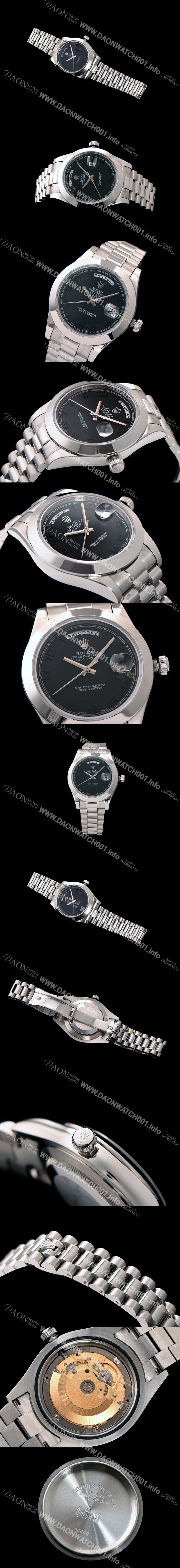 SA급 로렉스 남성용 데이데이트 2 블랙 다이얼 ROL0105 xx