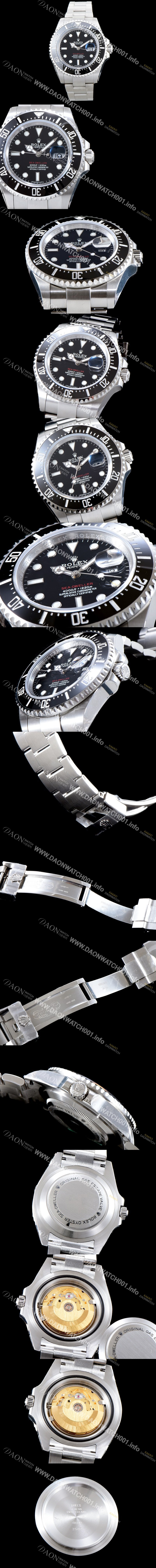 SA급 로렉스 남성용 딥씨 126600 블랙 다이얼 세라믹 베젤 2836-오토매틱 무브먼트 ROL0401 xx