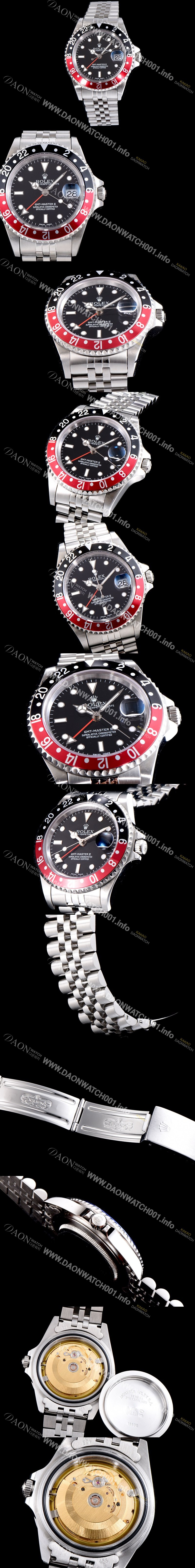 SA급 로렉스 남성용 업그레이드 모델!!지엠티 마스터II 126710BLRO-0001 듀얼 타임 블랙/레드 투톤 24시간 회전 베젤 블랙 다이얼 5선 쥬빌리 브레이슬릿 오토매틱 무브먼트 ROL0311 xx