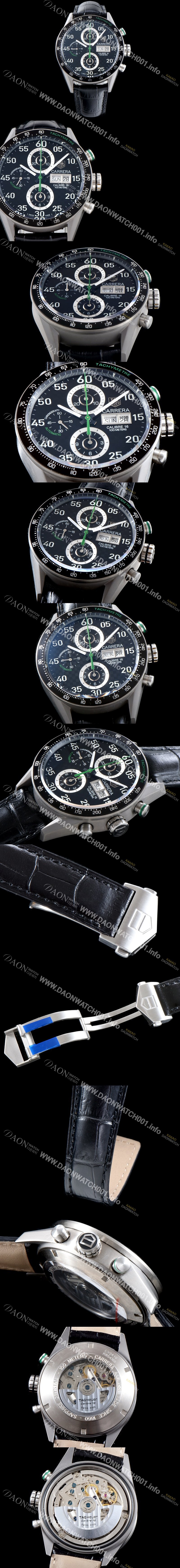 SA급 태그호이어 남성용 NEW 까레라 CV2A1R.FC6235 칼리버16 데이-데이트 크로노그래프 블랙 카본 다이얼 오토매틱 무브먼트 TAG0104 xx