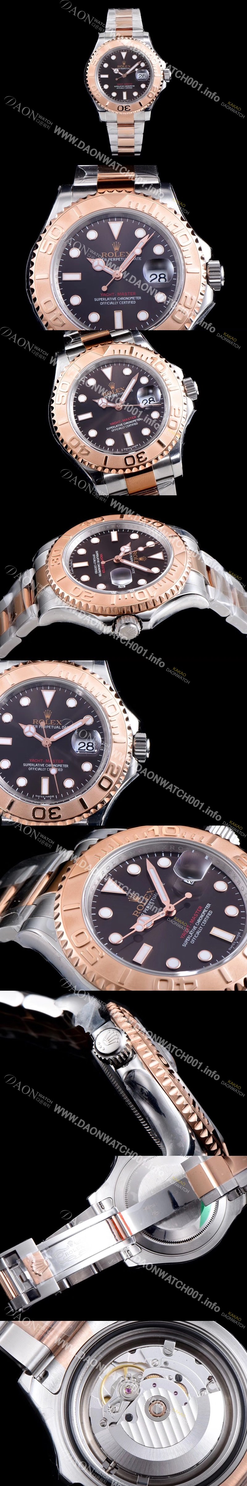 SA급 로렉스 남성용 요트마스터 로즈골드116621 투톤콤비 팩토리 1:1 베스트 에디션 브라운 다이얼 ROL0300 xx