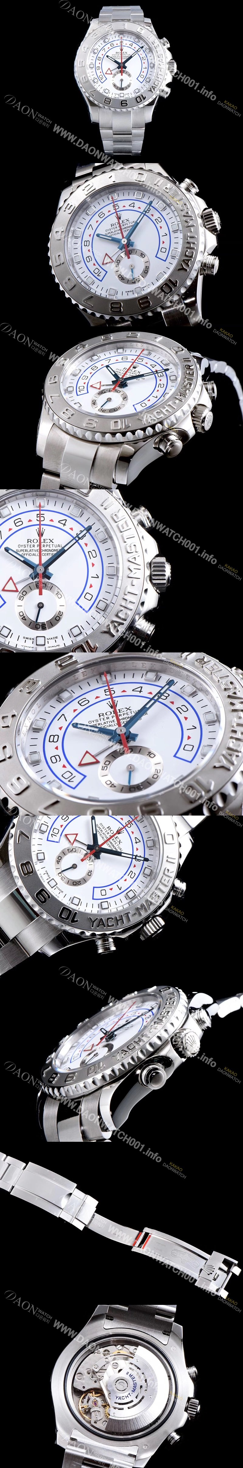SA급 로렉스 남성용 업그레이드!!! 요트마스터II 플래티넘116689 크로노그래프 18K화이트골드 ETA-7750 오토매틱 무브먼트 ROL1020 xx