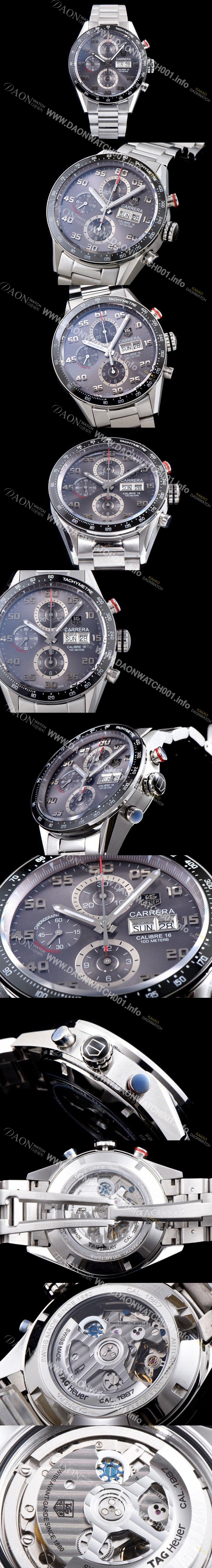 SA급 태그호이어 남성용 TOP Grade Quality 까레라 크로노그래프 오토매틱 타키메터 그레이다이얼 TAG0140 xx