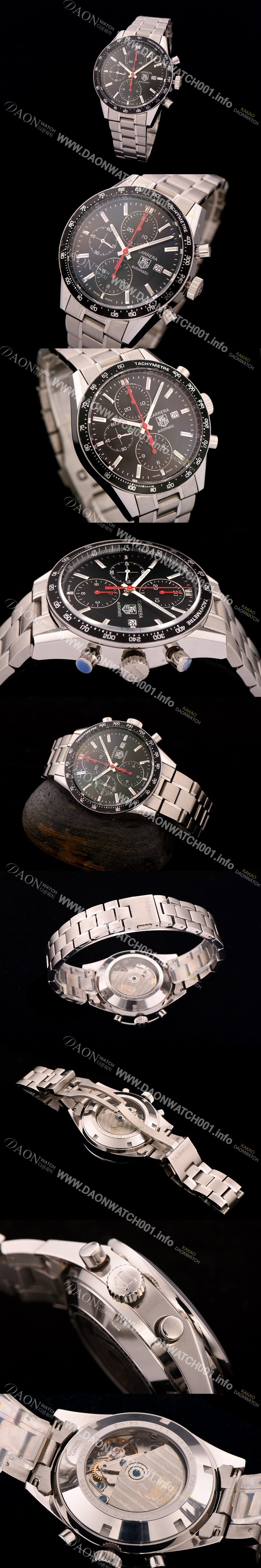 SA급 태그호이어 남성용 까레라 크로노그래프 블랙 다이얼 TAG0400 xx