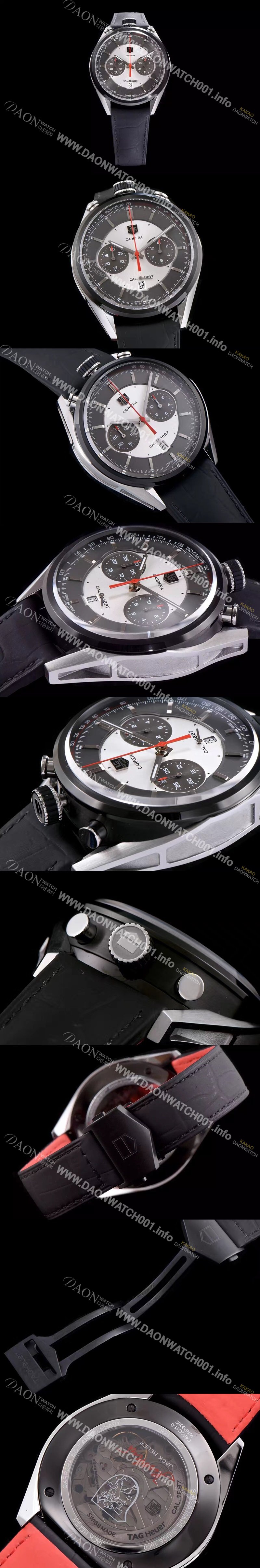 SA급 태그호이어 남성용 까레라 43mm 블랙 다이얼 TAG0212 xx