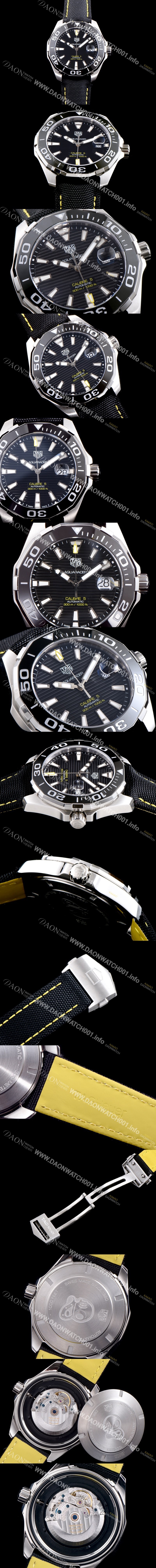 SA급 태그호이어 남성용 아쿠아레이서 칼리버5 WAY201A.FT6142 블랙 다이얼 오토매틱 무브먼트 TAG0251 xx