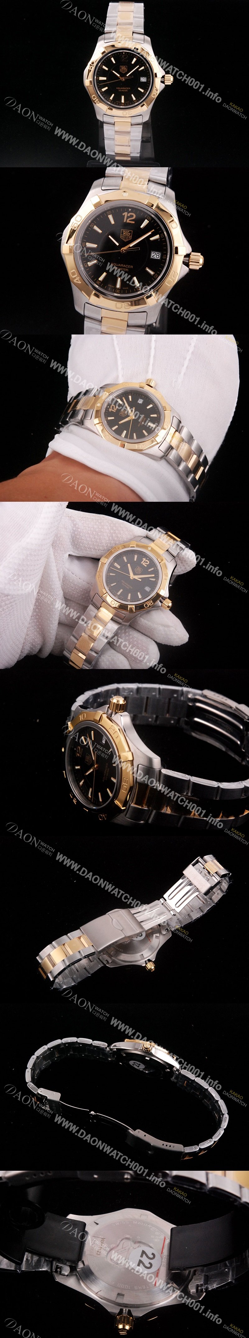 SA급 태그호이어 남성용 아쿠아레이서 유니섹스 블랙 쿼츠 TAG4202 xx