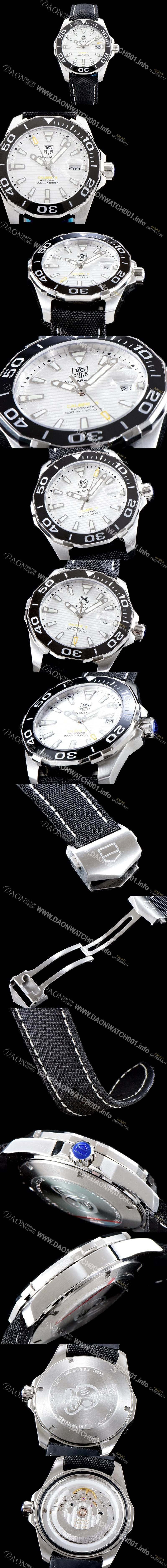 SA급 태그호이어 남성용 아쿠아레이서 칼리버5 WAY201A.FT6142 화이트 다이얼 오토매틱 무브먼트 TAG0101 xx